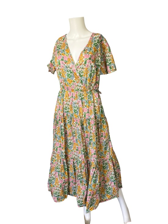 J. Crew Dresses & Skirts - J Crew x Liberty Fabric faux wrap Dress Floral Print Cotton Womens Size 10